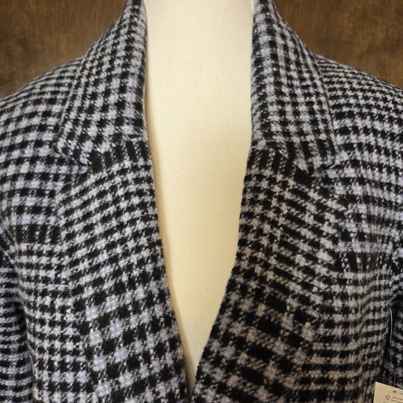 Old Navy Blue & White Houndstooth Coat NWT - Picture 6 of 13